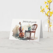 Vintag Cello mit Beileid Karte (Gelbe Blume)