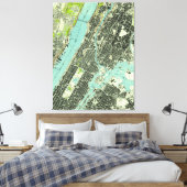 Vintag Central Park & Bronx NY Map (1947) Leinwanddruck (Insitu (Schlafzimmer))