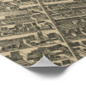 Vintag Central Park NYC Map (1879) Poster (Ecke)