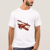 Vintag CGI Red Bi-Flugzeug T - Shirt (Vorderseite)