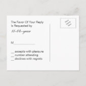 Vintag Chalkboard Mason Jar Blumenkohle uAwg Einladungspostkarte (Rückseite)