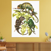 Vintag Chameleon Lizard Leinwanddruck (Insitu (Wohnzimmer))