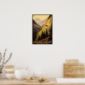 Vintag Chamonix-Martigny Travel Poster (Küche)