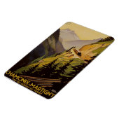Vintag Chamonix, Mont-Blanc, Frankreich - Magnet (Linke Seite)