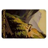 Vintag Chamonix, Mont-Blanc, Frankreich - Magnet (Horizontal)
