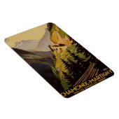 Vintag Chamonix, Mont-Blanc, Frankreich - Magnet (Rechte Seite)