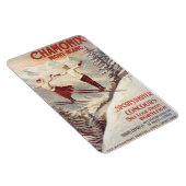Vintag Chamonix, Mont-Blanc, Frankreich - Magnet (Rechte Seite)