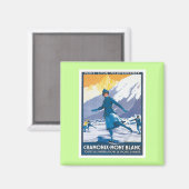 Vintag Chamonix Mont Blanc Magnet (Vorderseite/Rückseite)