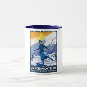 Vintag Chamonix - Mont Blanc Poster Tasse
