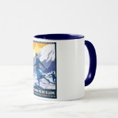 Vintag Chamonix - Mont Blanc Poster Tasse (VorderseiteRechts)