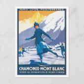 Vintag Chamonix Mont Blanc Postkarte (Vorderseite)