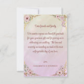 Vintag Champagne Peony Dankeschön-Karte Dankeskarte (Vorderseite)