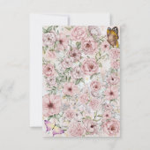 Vintag Champagne Peony Dankeschön-Karte Dankeskarte (Rückseite)