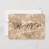 Vintag Champagne Sparkle Wedding RSVP Cards Karte (Rückseite)