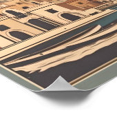 Vintag Chania City Souvenirs Betonreise Poster (Ecke)