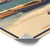 Vintag Chania City Souvenirs Betonreise Poster (Ecke)