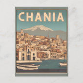 Vintag Chania City Souvenirs Betonreise Postkarte (Vorderseite)