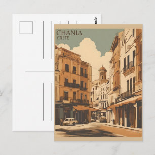 Vintag Chania City Souvenirs Betonreise x Postkarte