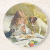 Vintag Charles Burton Barber Suspense Getränkeuntersetzer (Vorne)