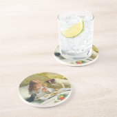 Vintag Charles Burton Barber Suspense Getränkeuntersetzer (Seite)