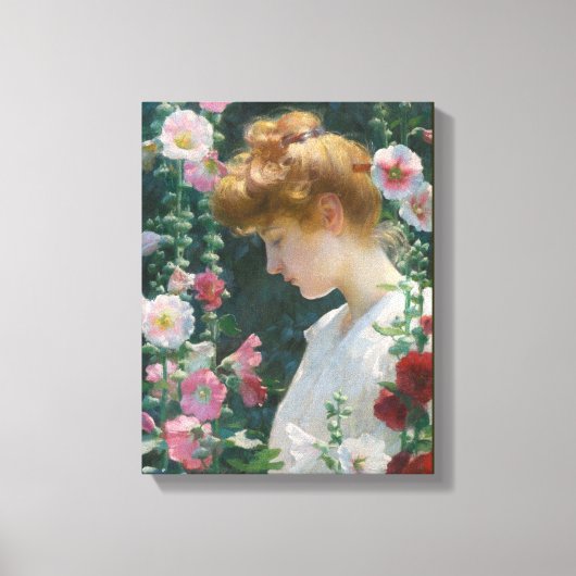 Vintag Charles Courtney Curran Lotus Lilies Canva Leinwanddruck (Vorderseite)