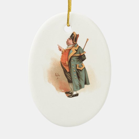 Vintag Charles Dickens Oliver Drehung Hummel Keramikornament (Vorne)