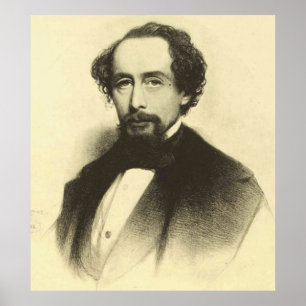 Vintag Charles Dickens Portrait Poster
