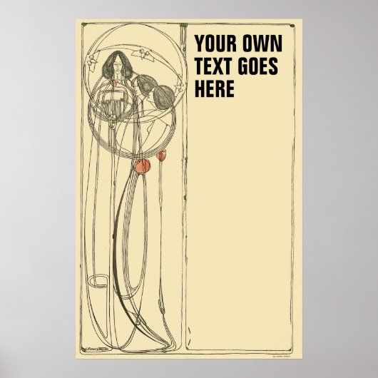 Vintag Charles Rennie Mackintosh Template Poster (Vorne)