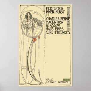 Vintag Charles Rennie Mackintosh Template Poster