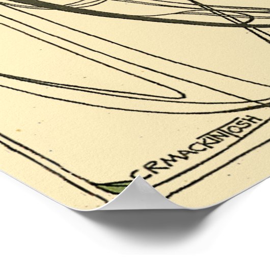 Vintag Charles Rennie Mackintosh Template Poster (Ecke)