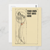 Vintag Charles Rennie Mackintosh Template Postkarte (Vorne/Hinten)