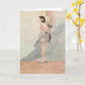 Vintag Charles Robinson Der glückliche Prinz Karte (Gelbe Blume)