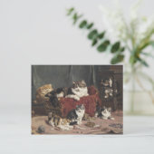 Vintag Charles Van den Eycken Playtime Postkarte (Stehend Vorderseite)