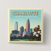 Vintag Charlotte North Carolina Button (Vorderseite)