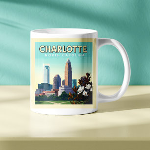 Vintag Charlotte North Carolina Kaffeetasse