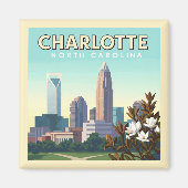 Vintag Charlotte North Carolina Magnet (Vorne)