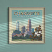 Vintag Charlotte North Carolina Poster