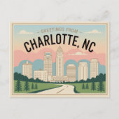 Vintag Charlotte Postkarte | Grüße aus (Vorderseite)