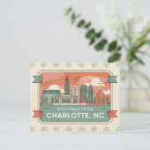 Vintag Charlotte Postkarte | Grüße aus (Stehend Vorderseite)
