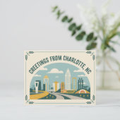 Vintag Charlotte Postkarte | Grüße aus (Stehend Vorderseite)