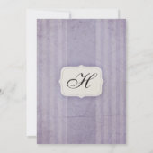 Vintag Charm Lilac Monogram Wedding Einladungen (Rückseite)