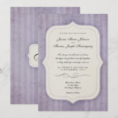 Vintag Charm Lilac Monogram Wedding Einladungen (Vorne/Hinten)