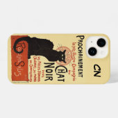 Vintag "Chat Noir" | Steinlen Art Nouveau iPhone Hülle (Rückseite (Horizontal))