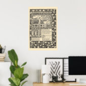 Vintag Chaucer Leaf von Kelmscott Press Poster (Heimbüro)