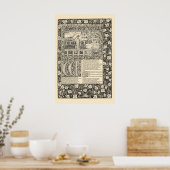 Vintag Chaucer Leaf von Kelmscott Press Poster (Küche)