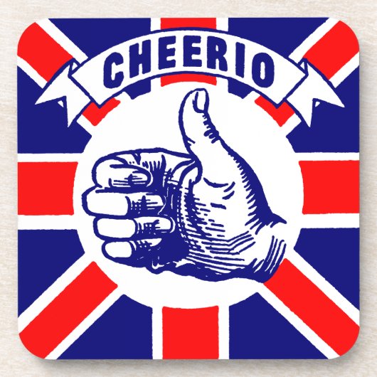 Vintag Cheerio Getränkeuntersetzer (Vorderseite)