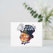 Vintag Cheerio Top Hat Typ Postkarte (Stehend Vorderseite)