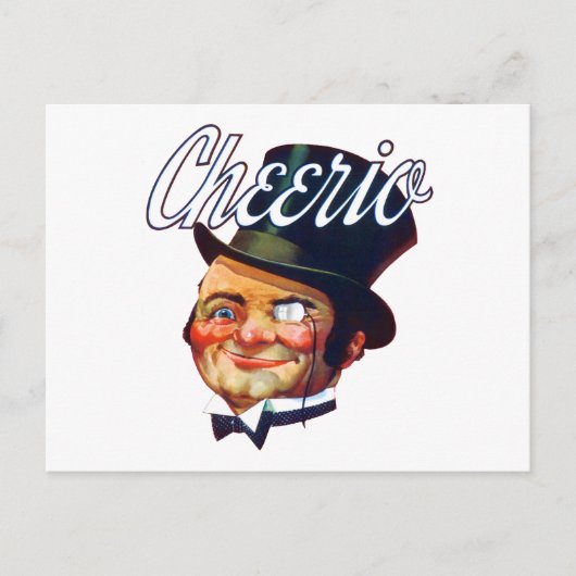Vintag Cheerio Top Hat Typ Postkarte (Vorderseite)