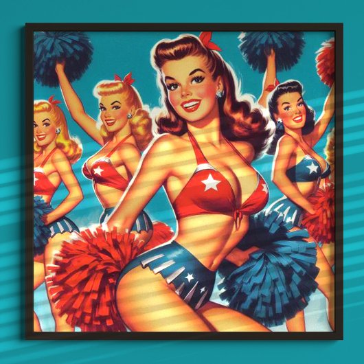 Vintag Cheerleader Girls Poster