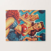 Vintag Cheerleader Girls Puzzle (Horizontal)